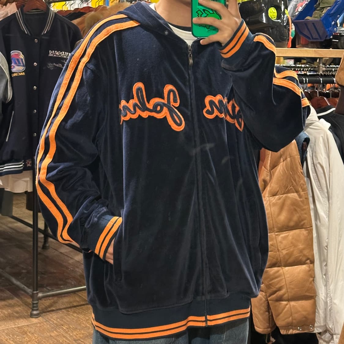 [HI] 빈티지 후리스집업 네이비 상품이미지4