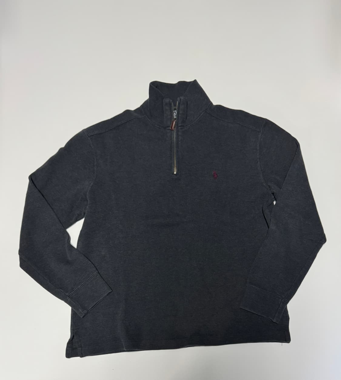 정품 폴로 랄프로렌 하프 집업 코튼 니트 L 차콜그레이 상품이미지1
