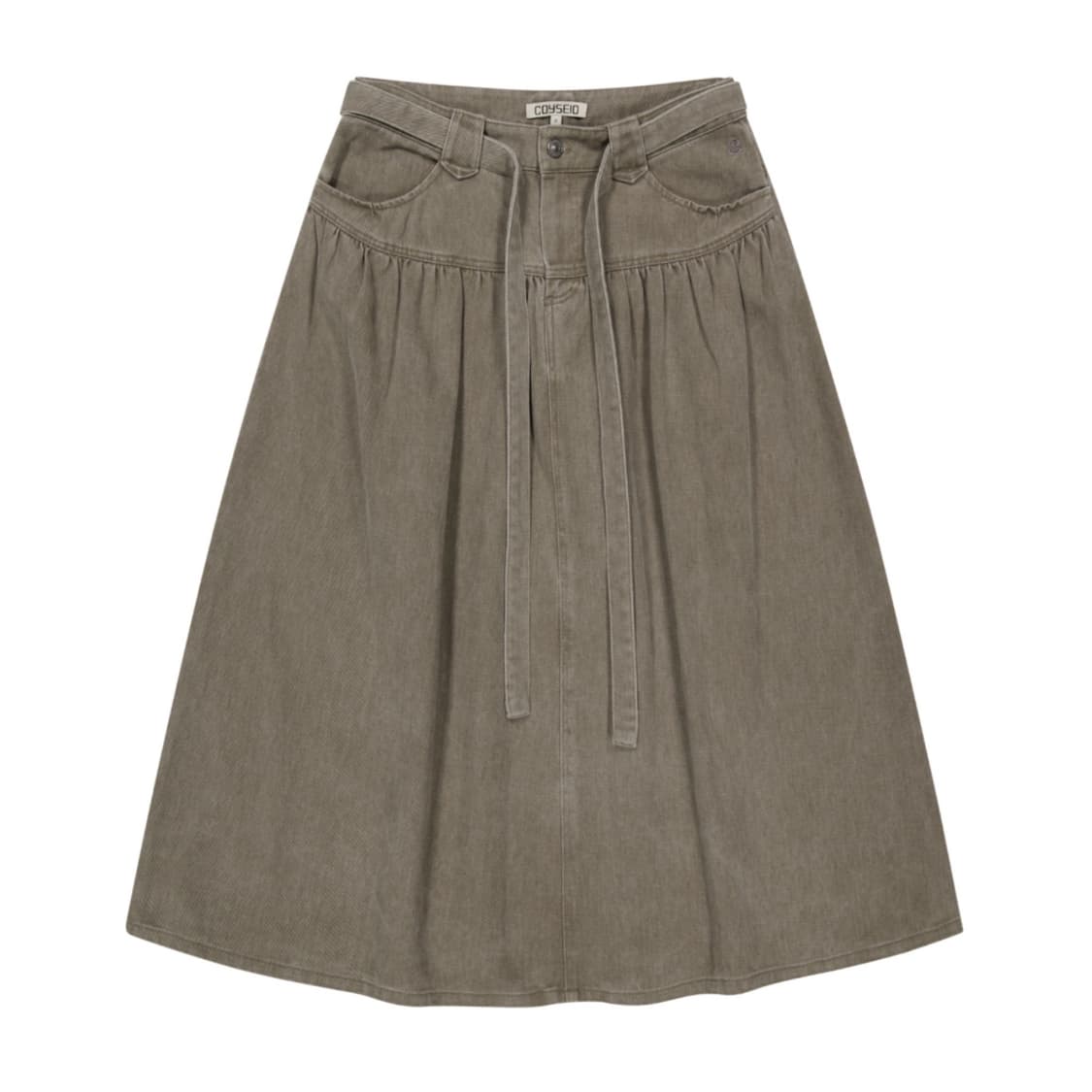 [2] 코이세이오 퍼피 코튼 스커트 브라운 상품이미지1