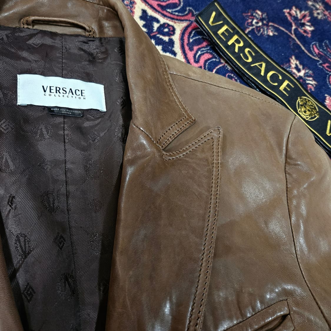 베르사체(VERSACE) 램스킨 클레식 노치드 라펠 카라넥 자켓 52 상품이미지5