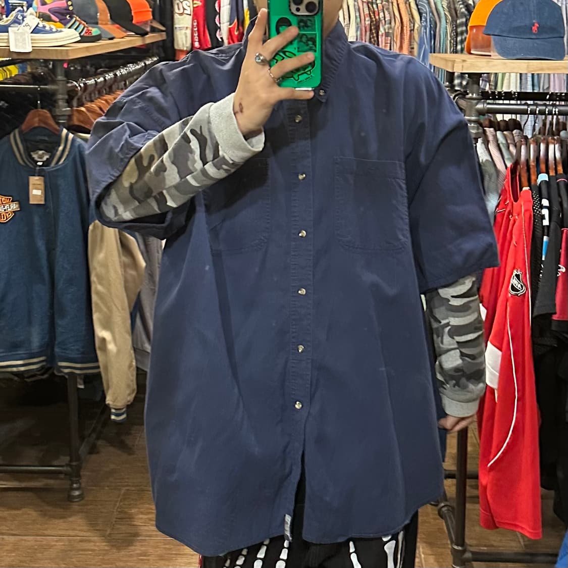 [HI] 칼하트 반팔 셔츠 네이비 상품이미지2