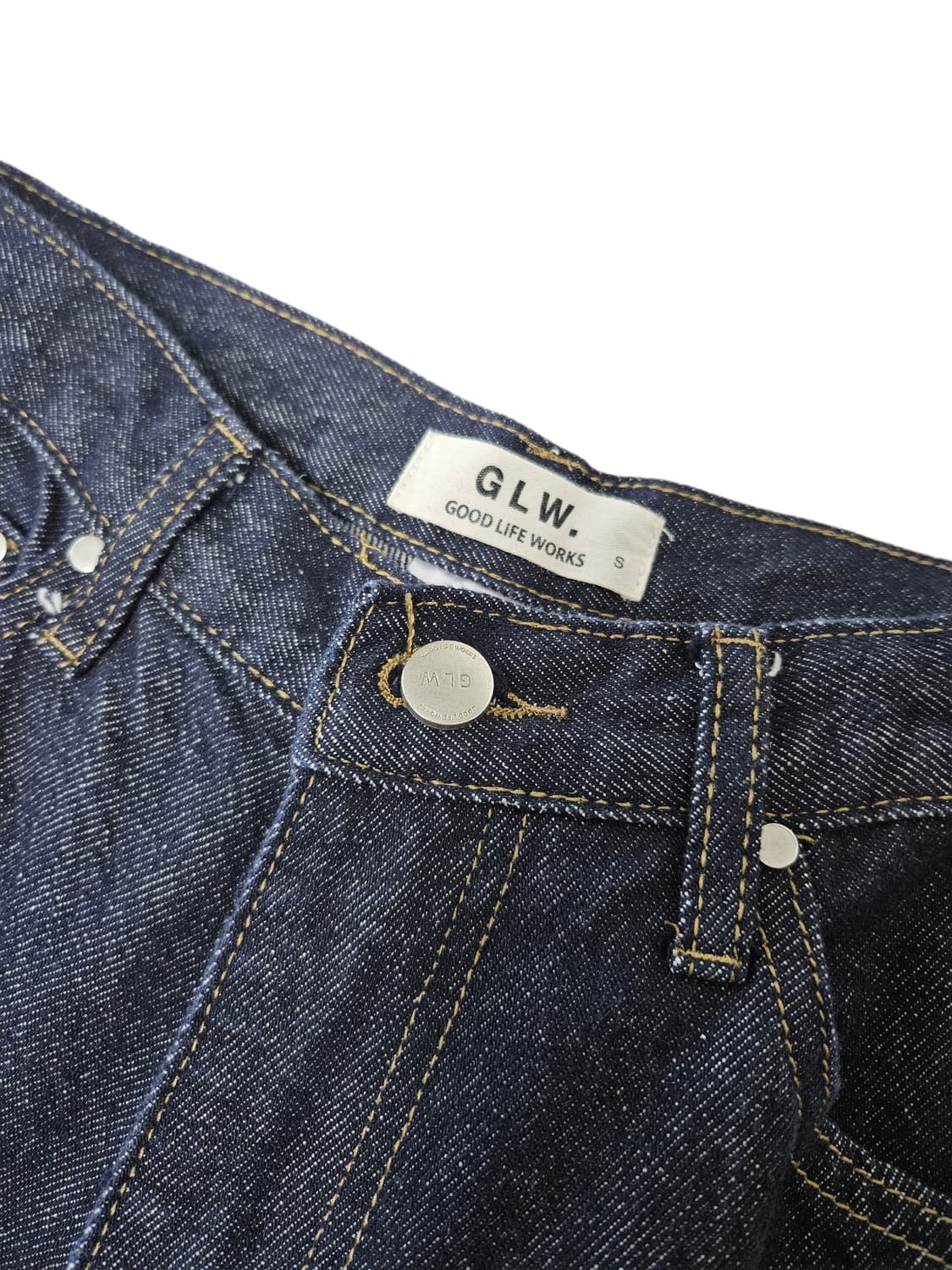 굿라이프웍스 이지 와이드 데님 인디고 S 상품이미지2