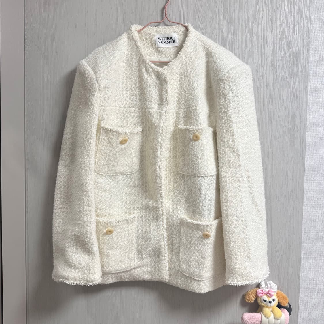 위드아웃썸머 페퍼 트위드 자켓 아이보리 상품이미지5