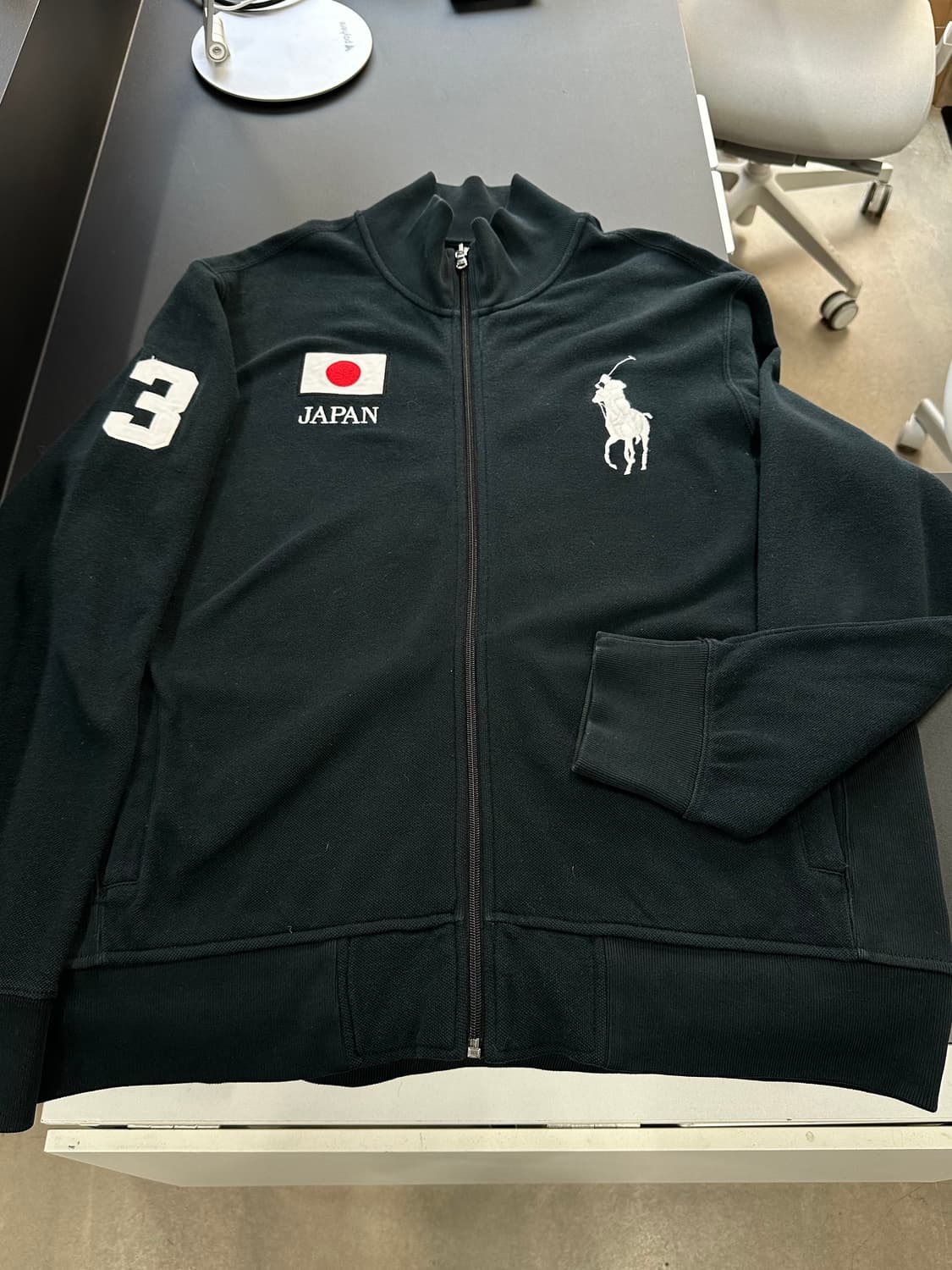폴로랄프로렌90s 재팬 빅포니 넘버링 져지집업 블랙 상품이미지5