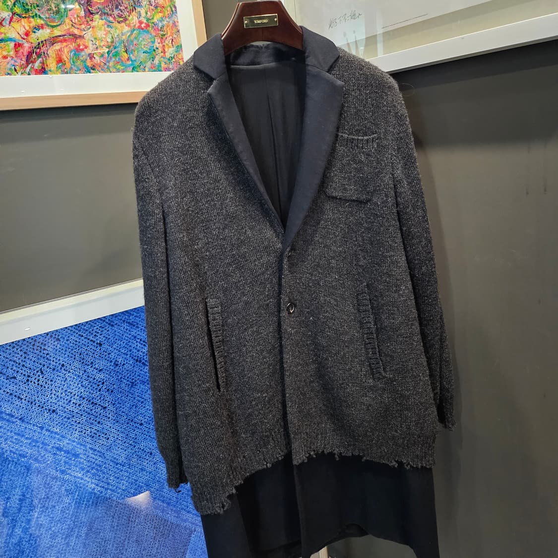 언더커버 17aw 니트 레이어드 코트 상품이미지2