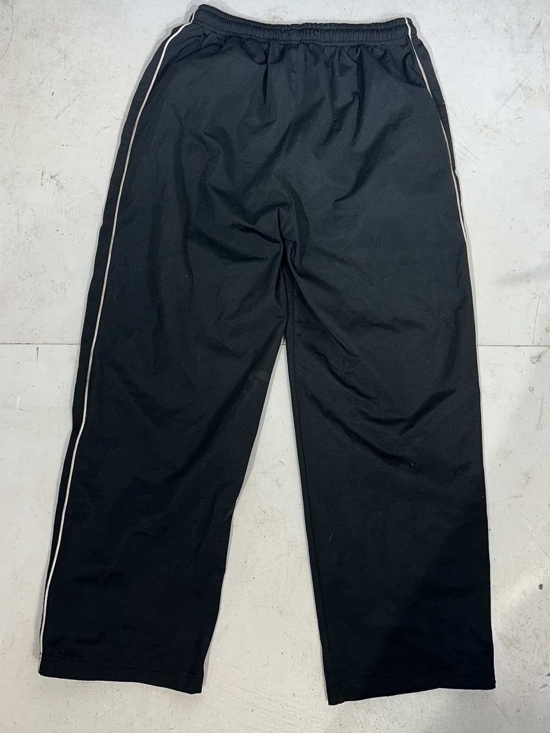 90s 나이키 블랙 올드스쿨 대장급 와이드 사이드 라인 트레이닝 팬츠 M 상품이미지5