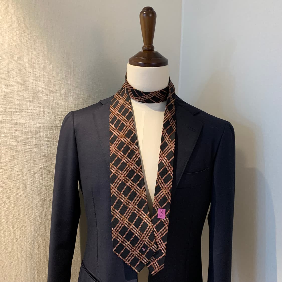 샤넬(CHANEL) 블랙 명품 이태리 100실크 명품넥타이 최상급 상품이미지1