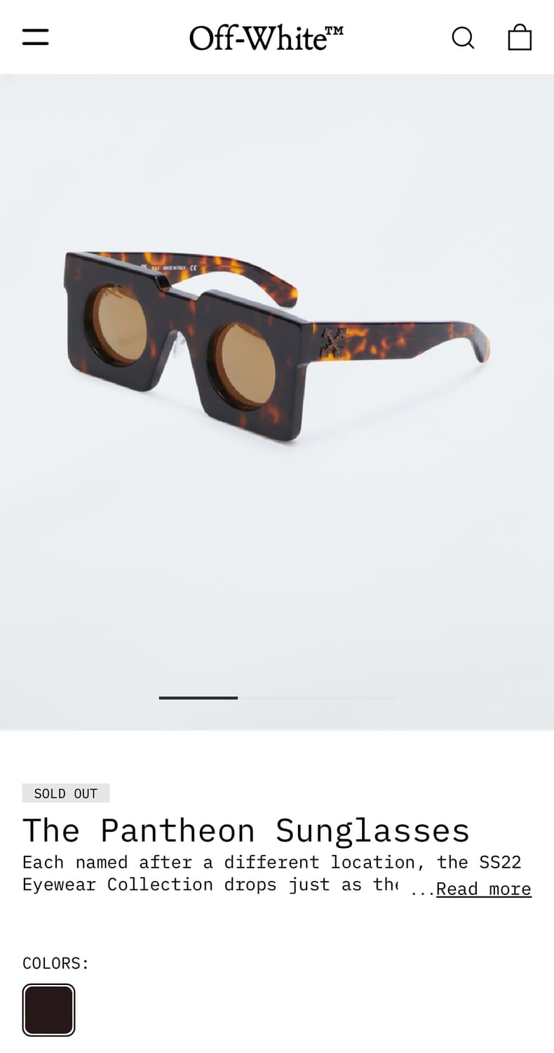 오프화이트 이태리 스트릿 브랜드 선글라스 0037 상품이미지7