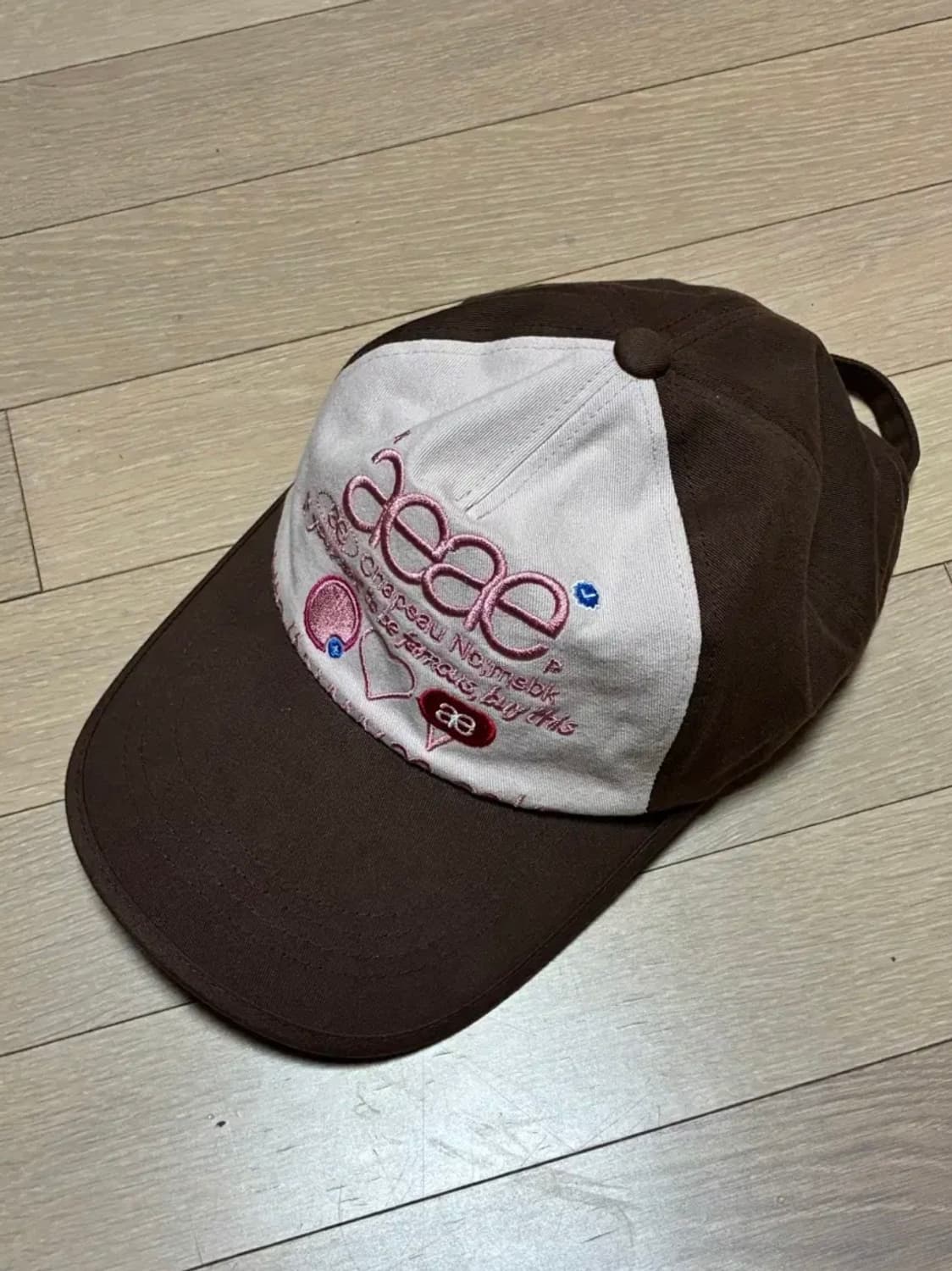 aeae 픽보이 웹 로고 5 패널 볼캡 다크 브라운 모자 상품이미지1