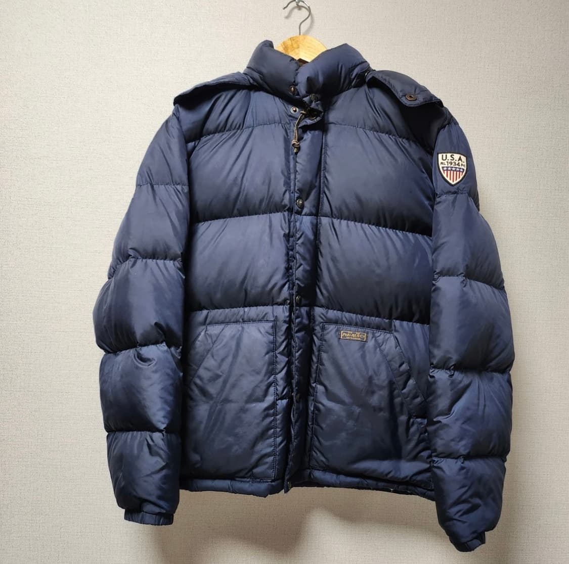 빈티지 폴로 남성 다운 패딩 L 상품이미지1