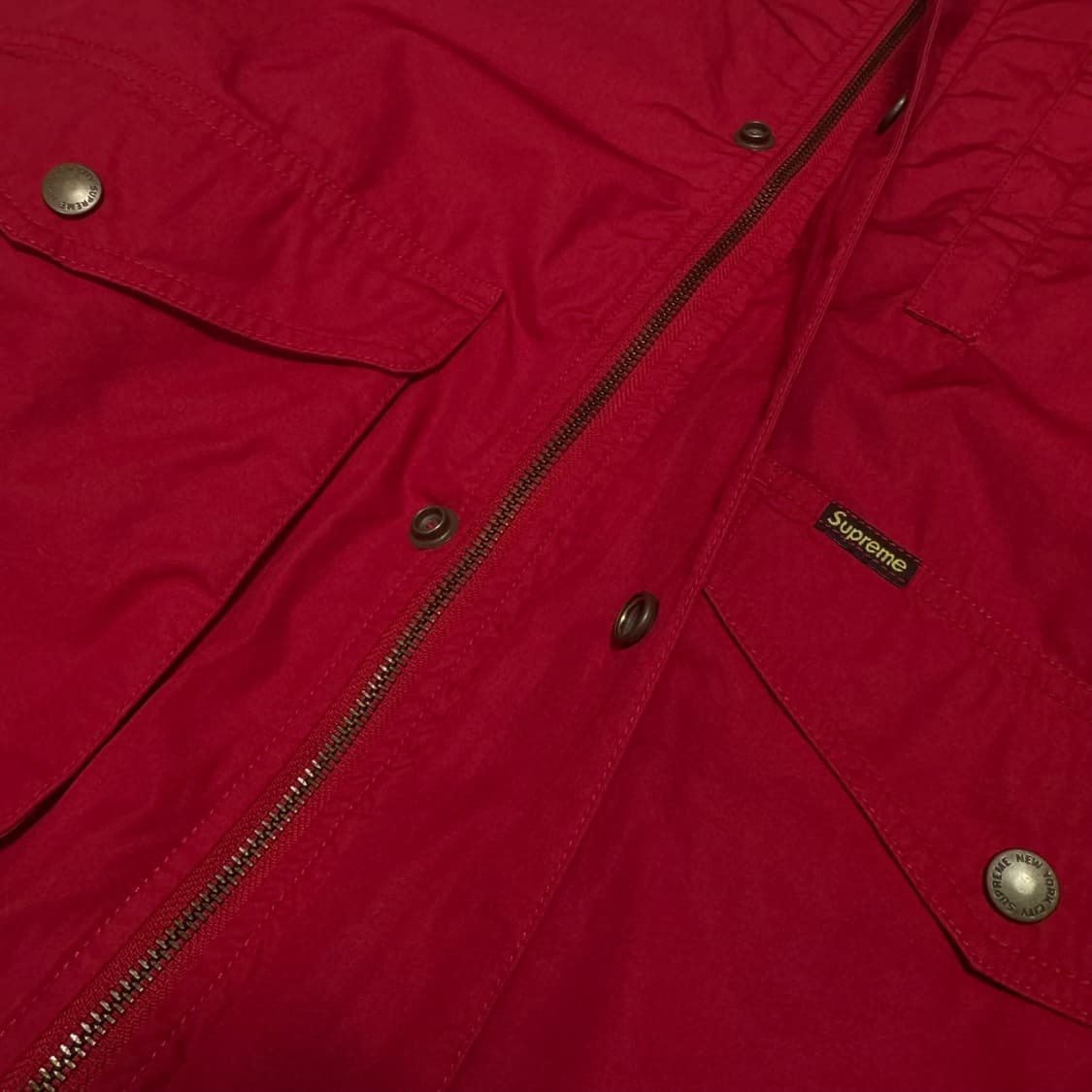 슈프림 19ss week10 레드컬러 코튼 히든 후디 하이랜드 자켓 상품이미지5