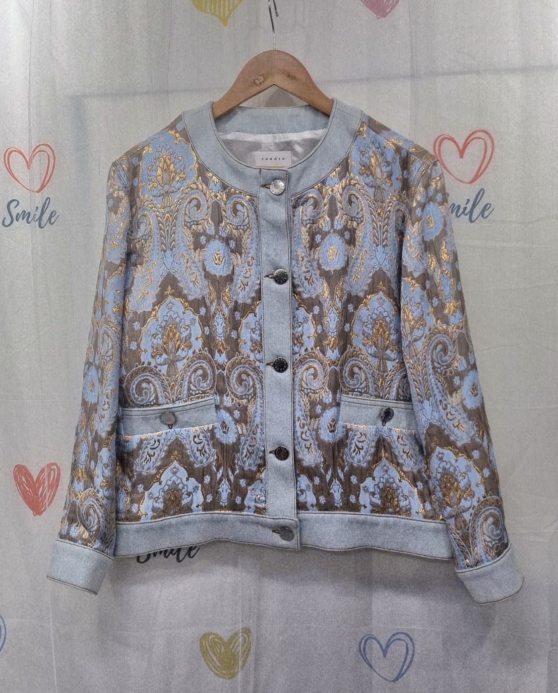 정품) 산드로 자카드 여성 자켓  상품이미지1