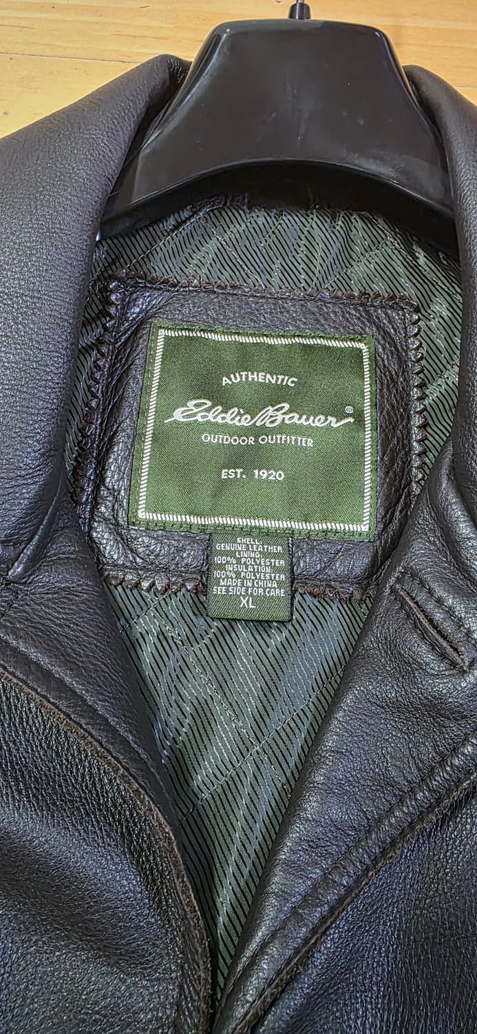 에디바우어 레더카코트 다크브라운 xl 상품이미지3