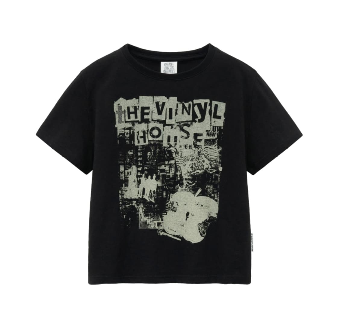 M) 더바이닐하우스 뉴스페이퍼 티셔츠 블랙 상품이미지1