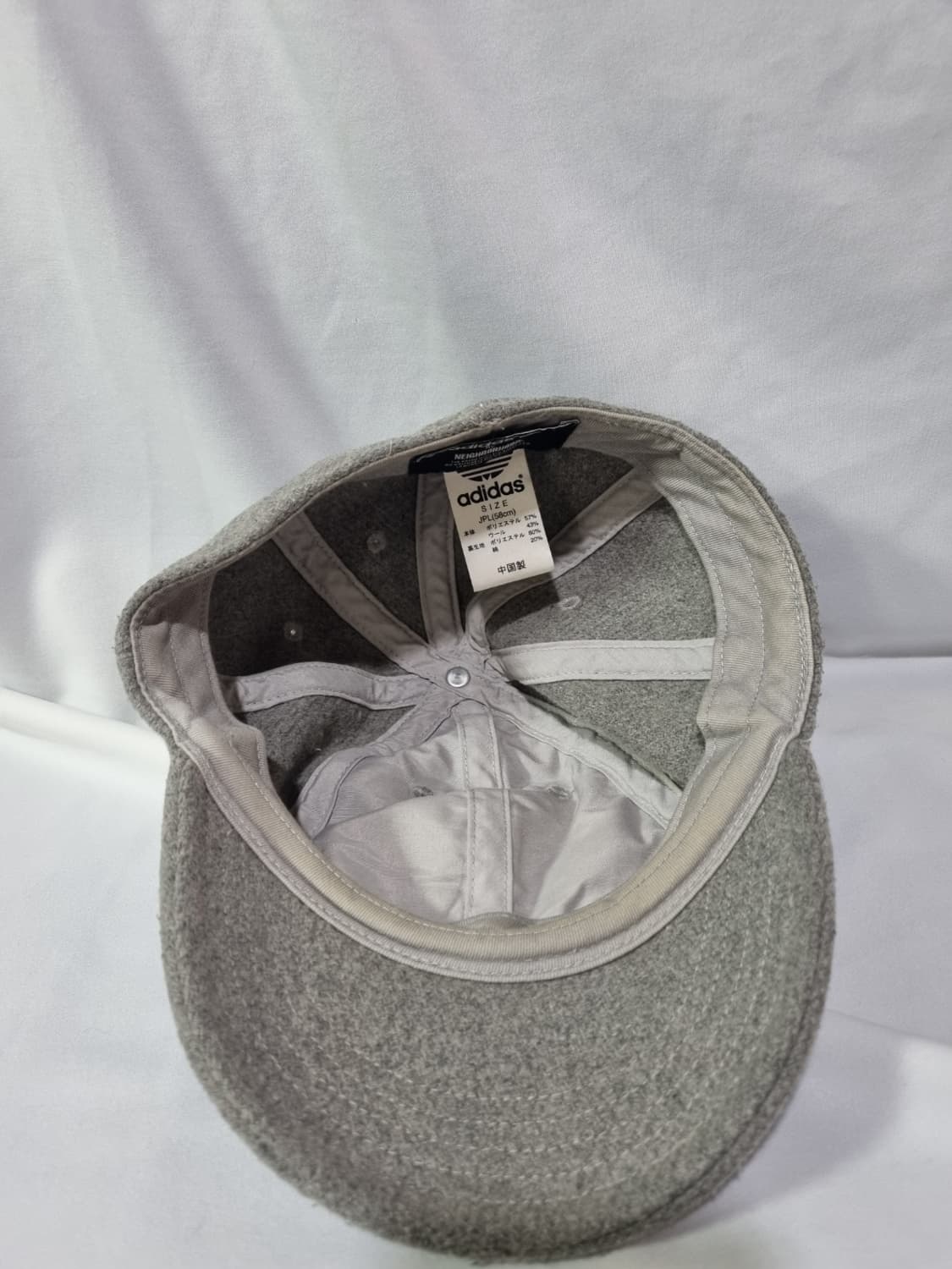 아디다스 X 네이버후드 그레이 울혼방 볼캡 모자 상품이미지5