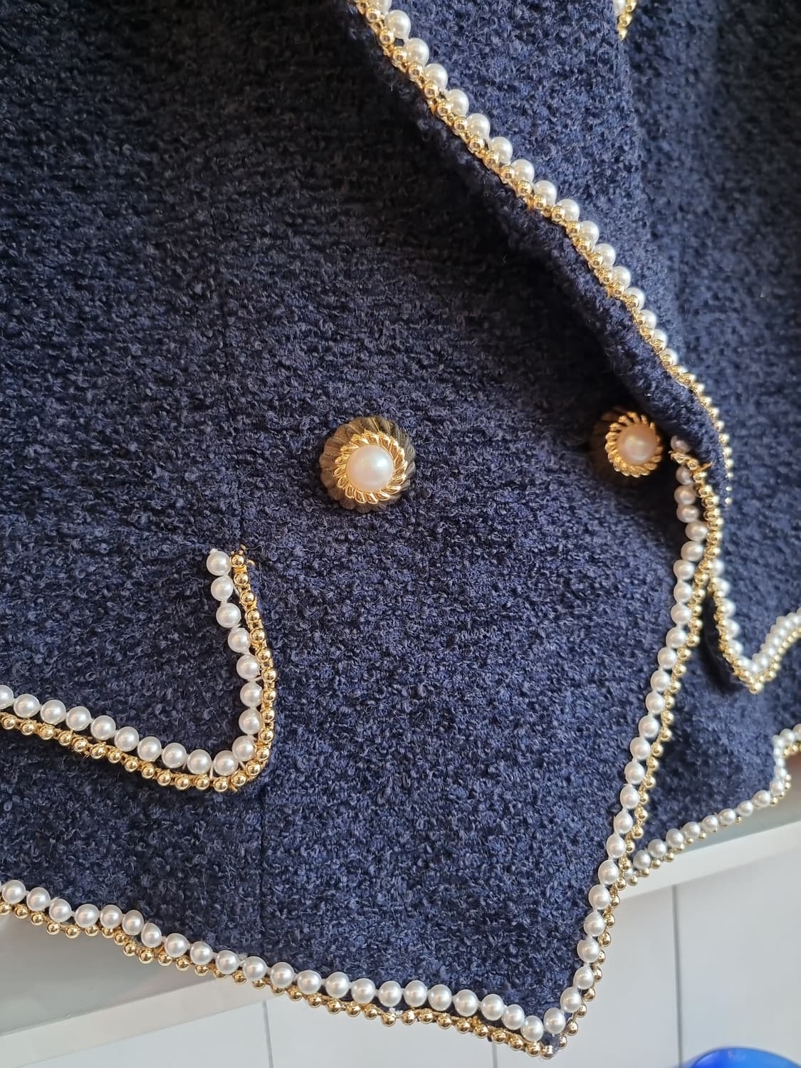 트위드 진주 트리밍 셋업 / 자켓+스커트 세트 상품이미지9