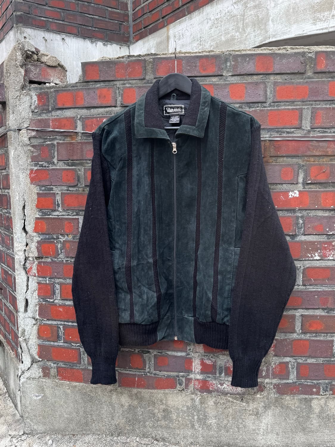 Van Corf 스웨이드 니트 집업  상품이미지1