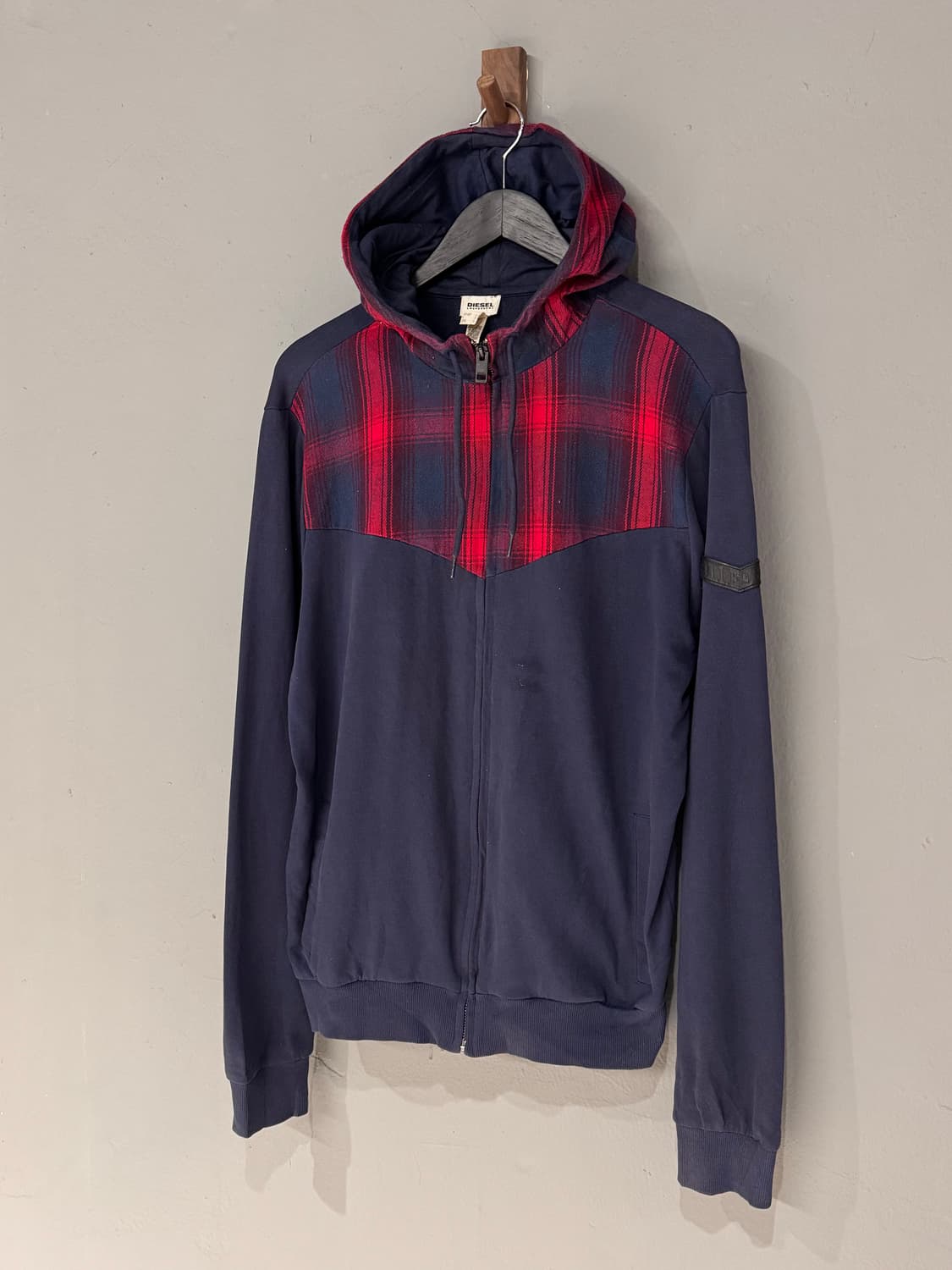 Diesel 디젤 체크패턴 후드집업  상품이미지1