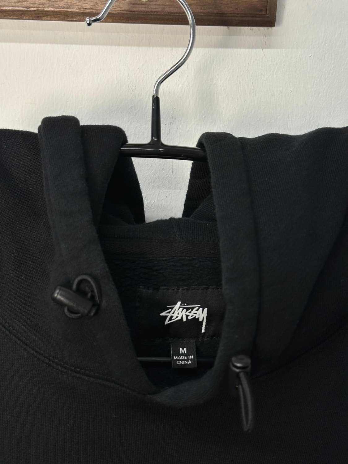 스투시 카고 플리스 후드 블랙 M 상품이미지4