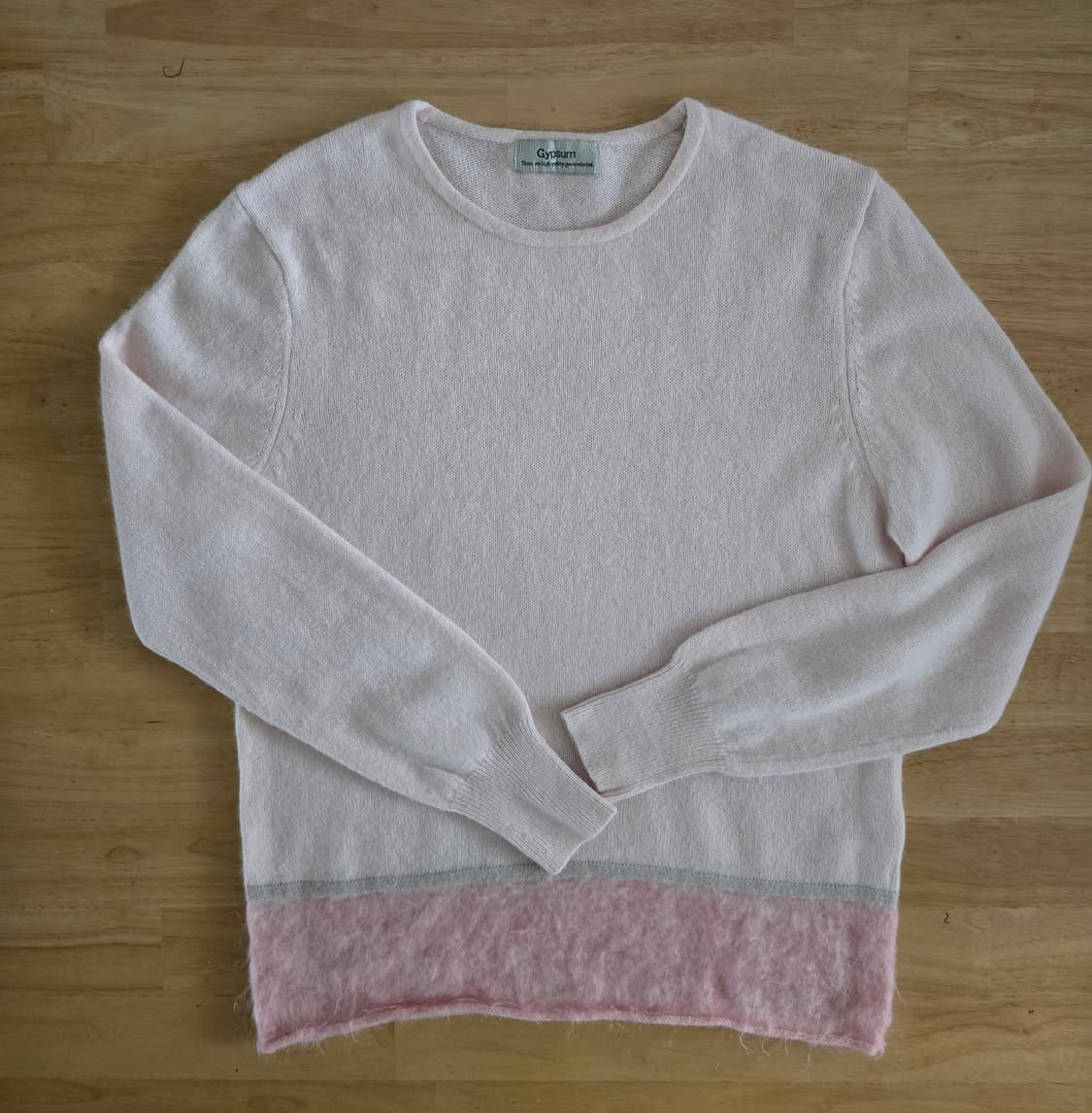 Gypsum 핑크 배색 앙고라 니트 M 상품이미지6