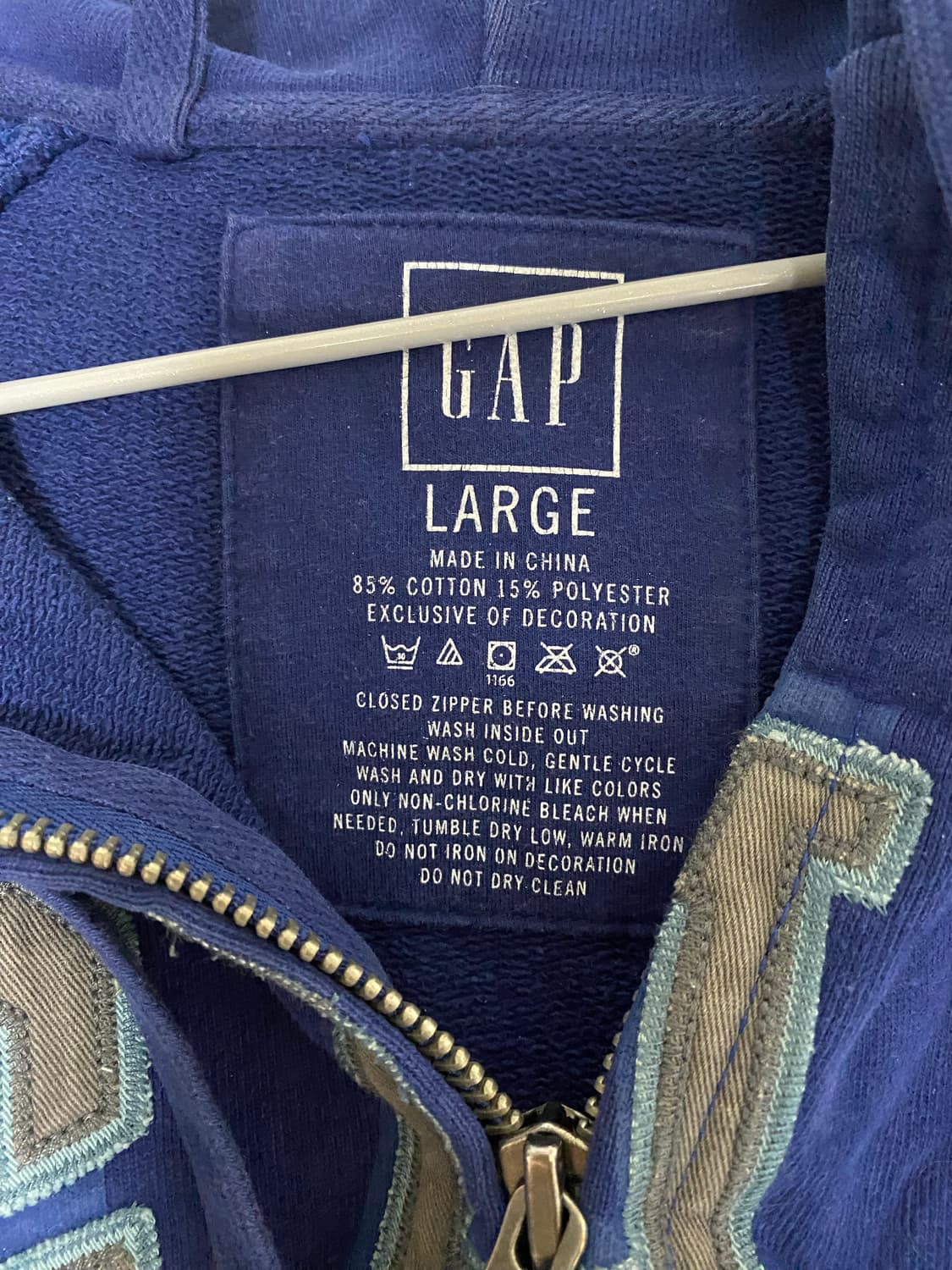 갭 후드집업 라지 블루컬러 상품이미지7