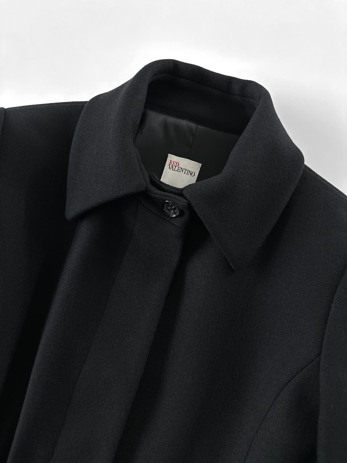 레드 발렌티노 울 블렌드 리본 벨트 코트 상품이미지4