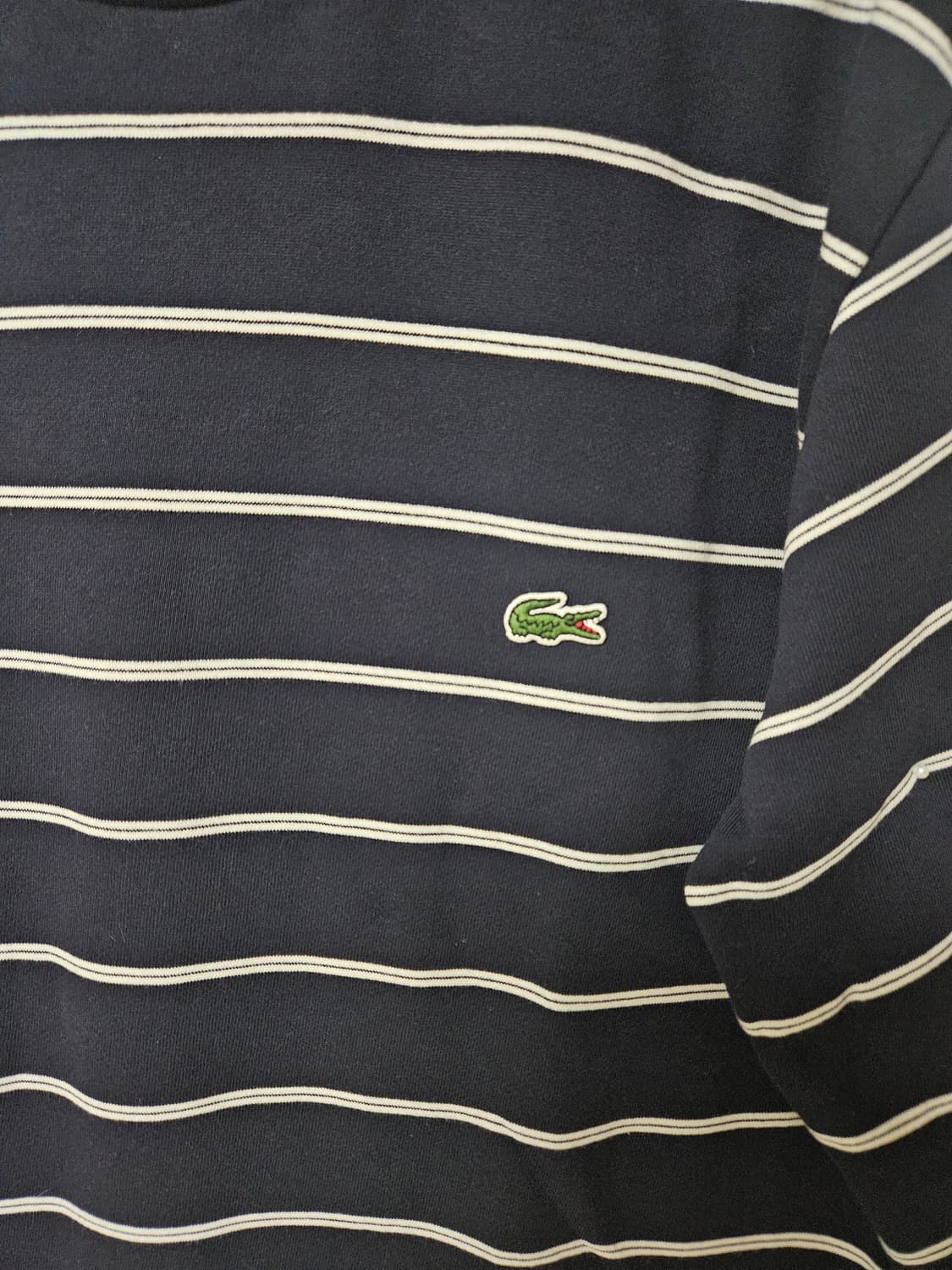 🐊 라코스테 LACOSTE 스트라이프 맨투맨 (95) 상품이미지3