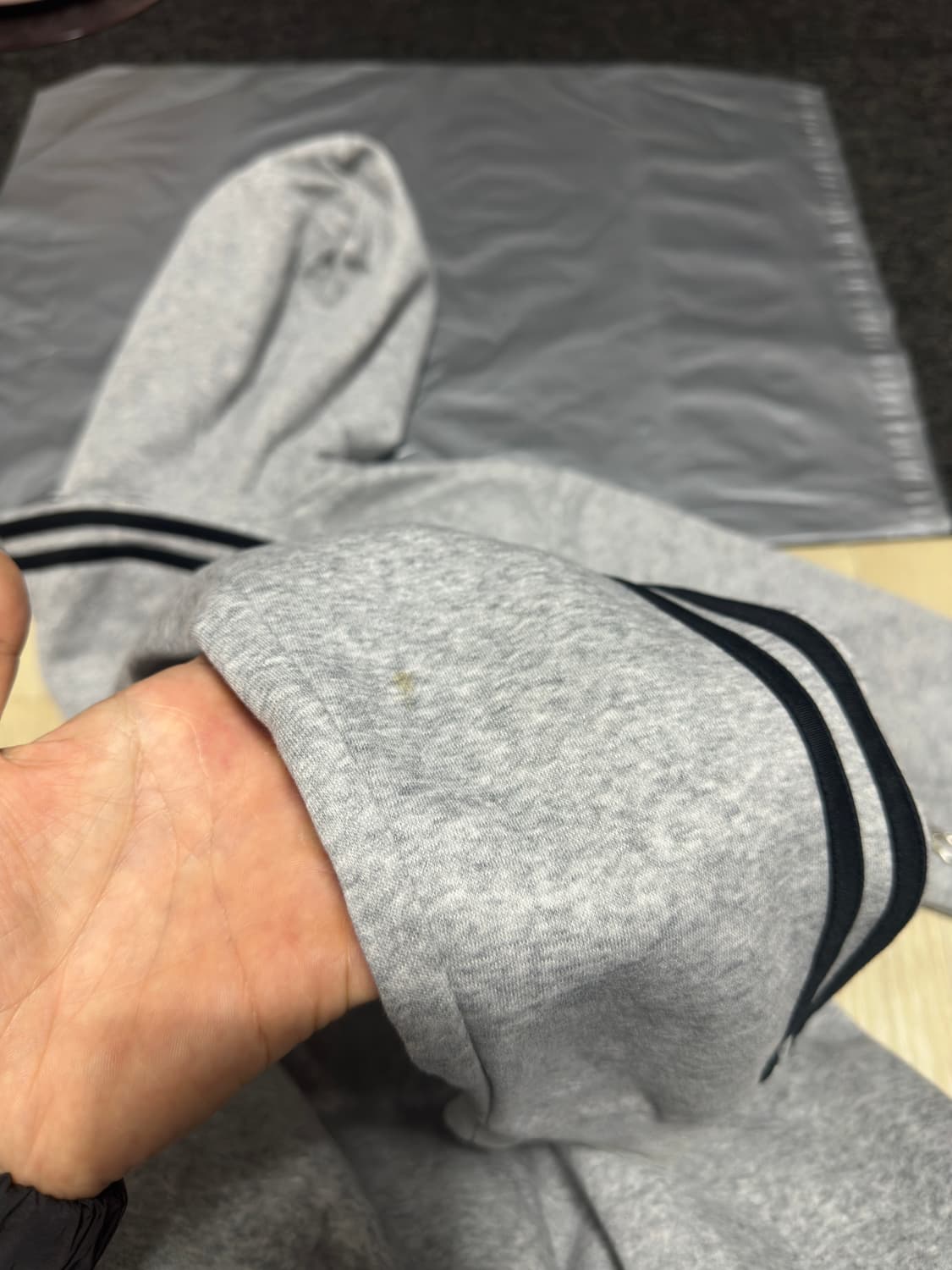 아디다스 삼선 회색 대장급 후드집업 L 상품이미지3