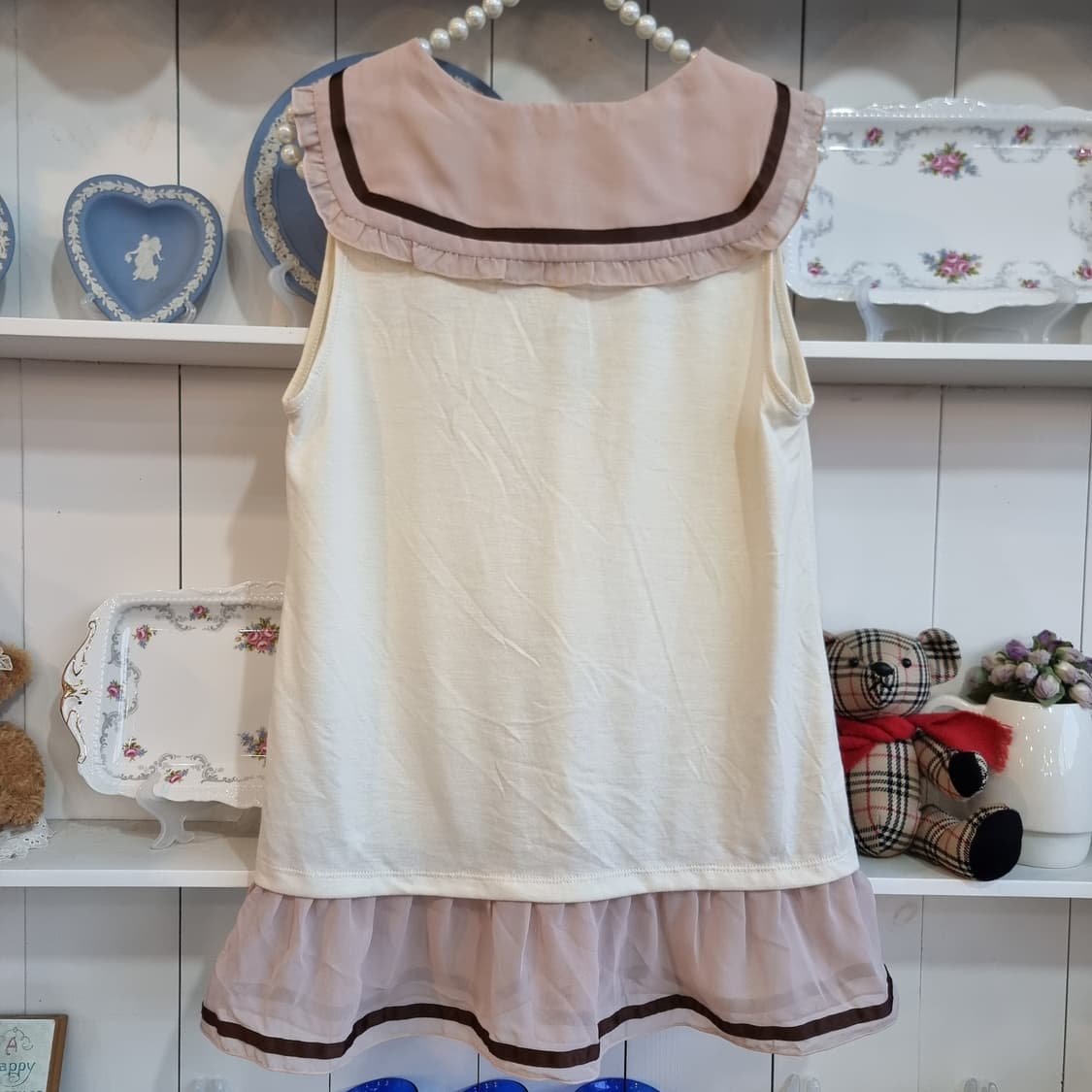 axes femme(액시즈팜) 세일러카라 리본 롱탑 상품이미지5