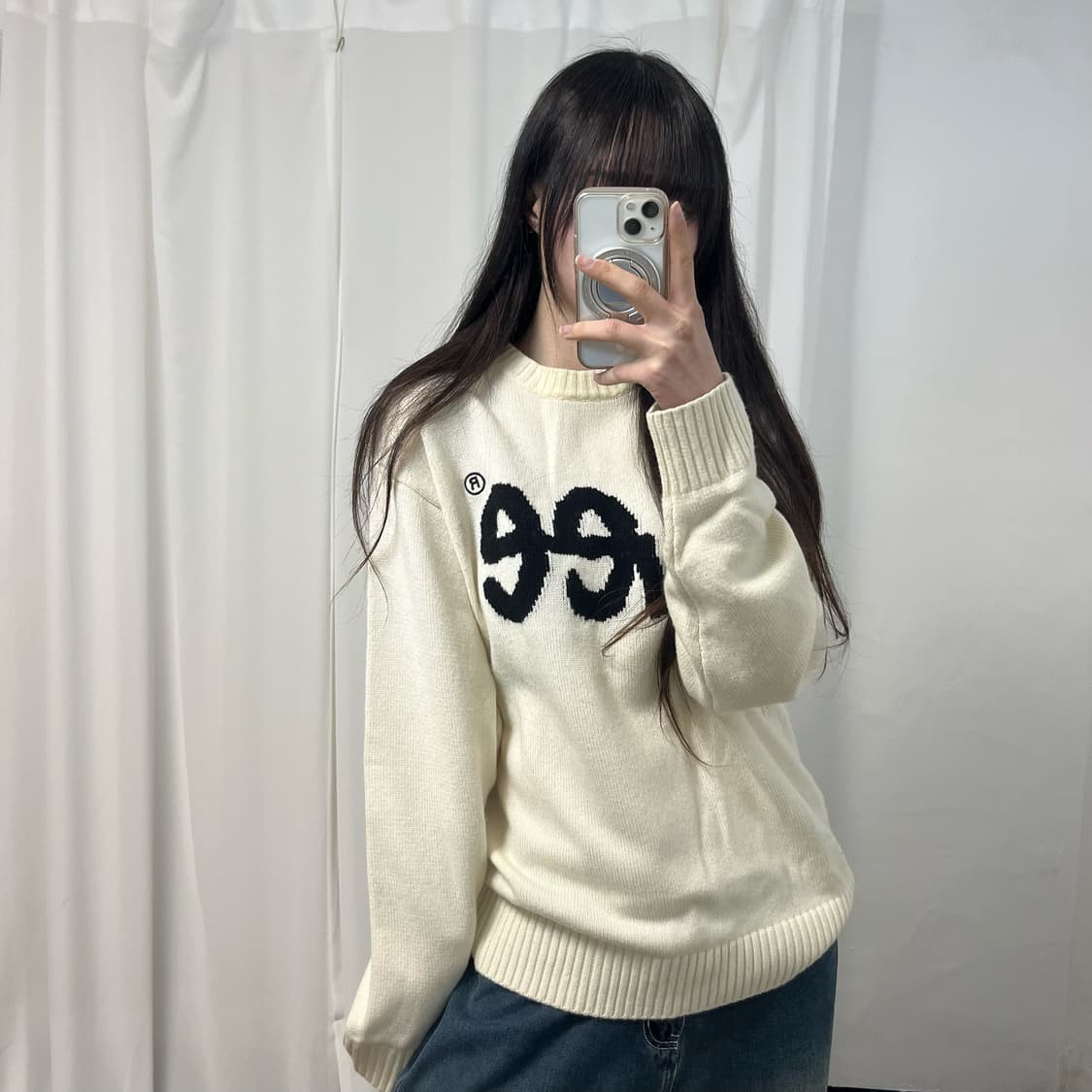 Lee White Knit  ⋆ M size ⋆ 어깨 53 가슴 58 총 상품이미지1