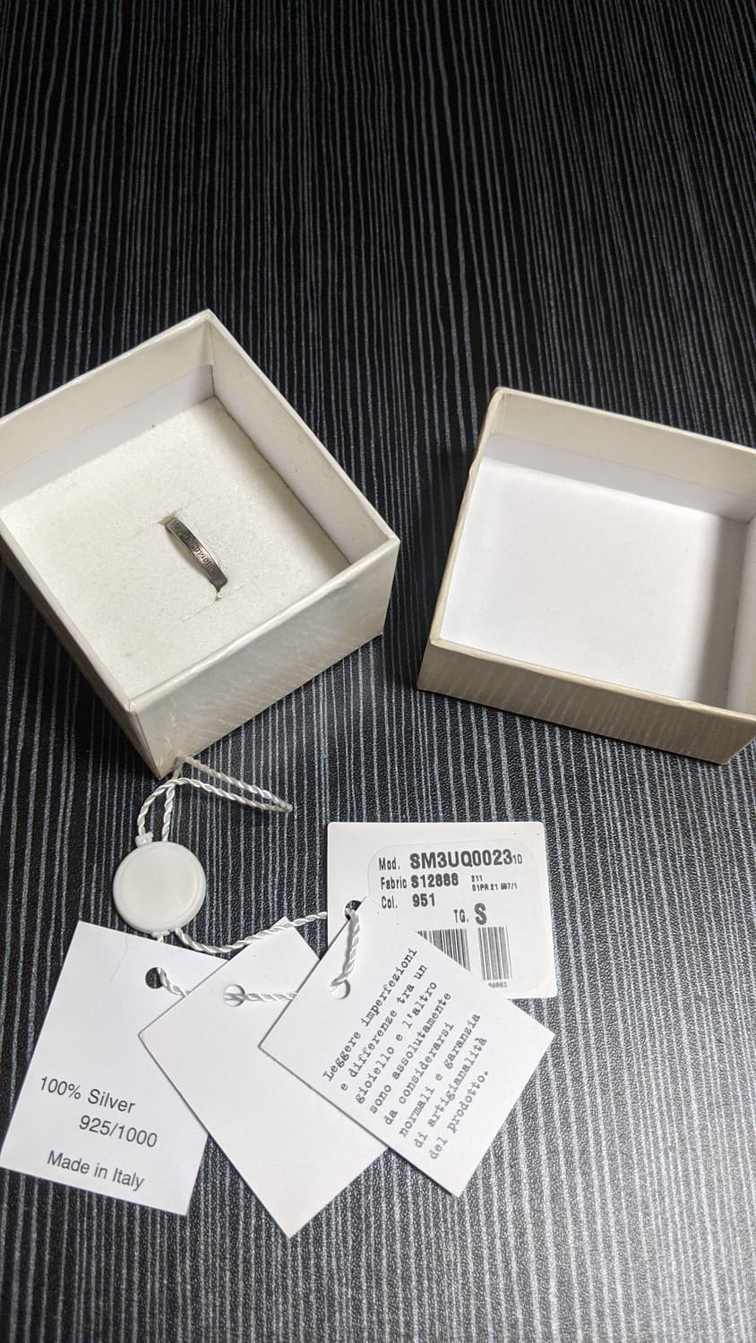 메종 마르지엘라 카브 로고 슬림 실버링 상품이미지1