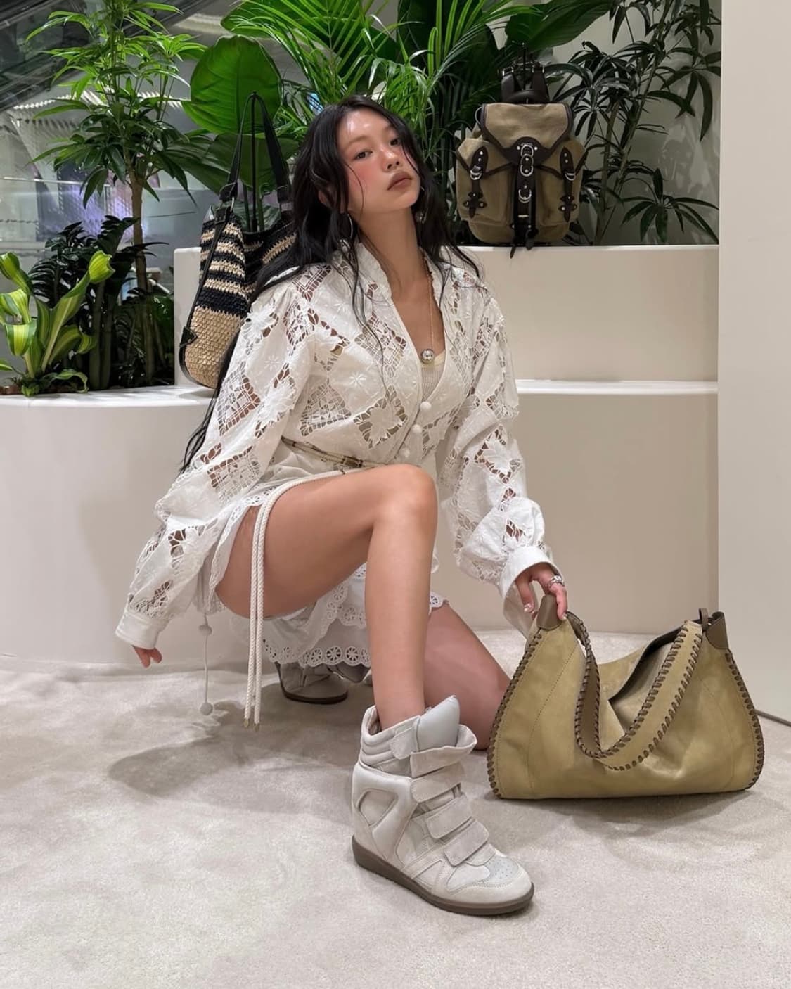 [36,37,38,39,40,41]이자벨마랑 베켓 웨지 스니커즈/에크루 상품이미지6