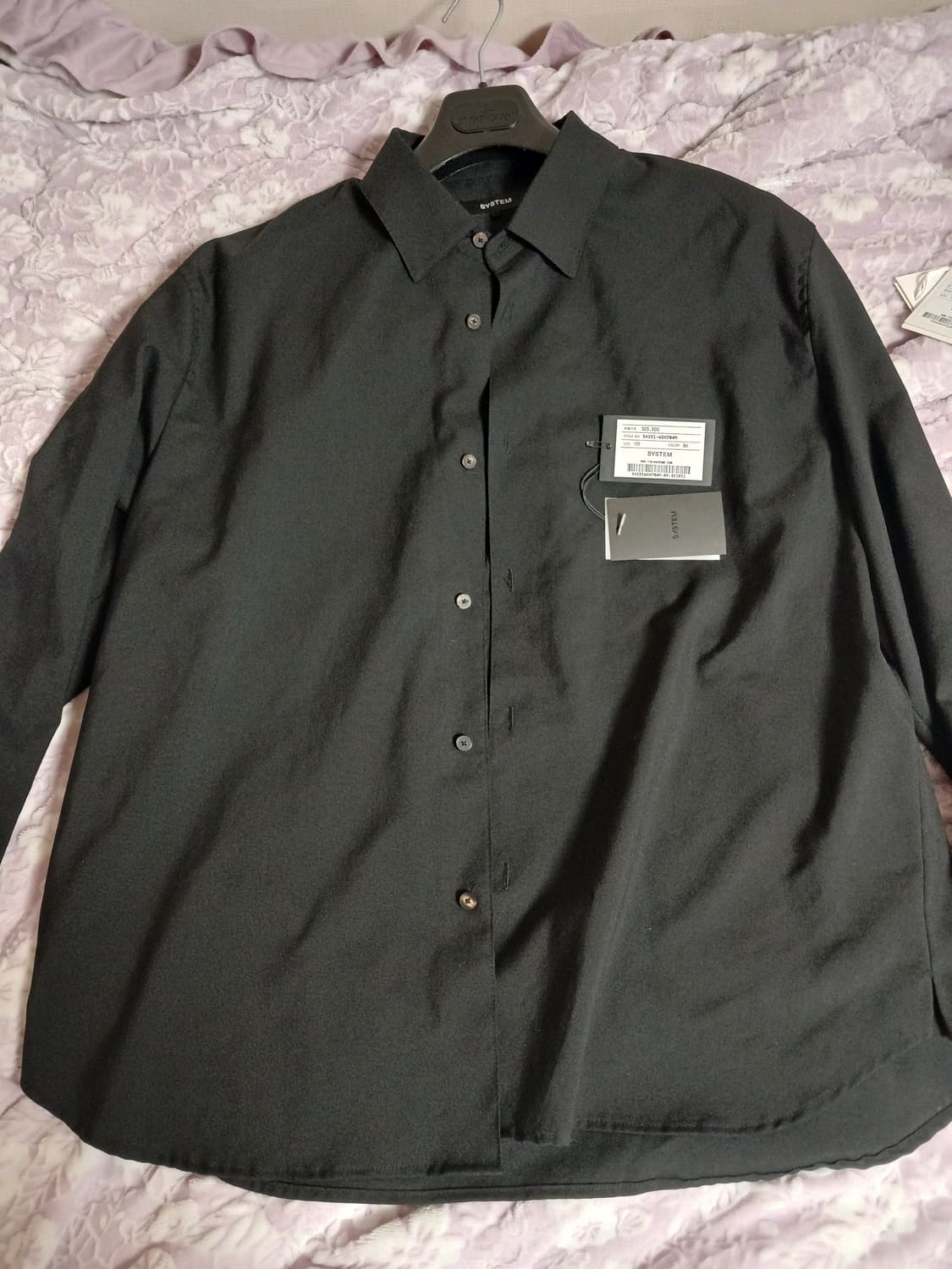 시스템옴므2024 남성 블랙 울 셔츠105 상품이미지1