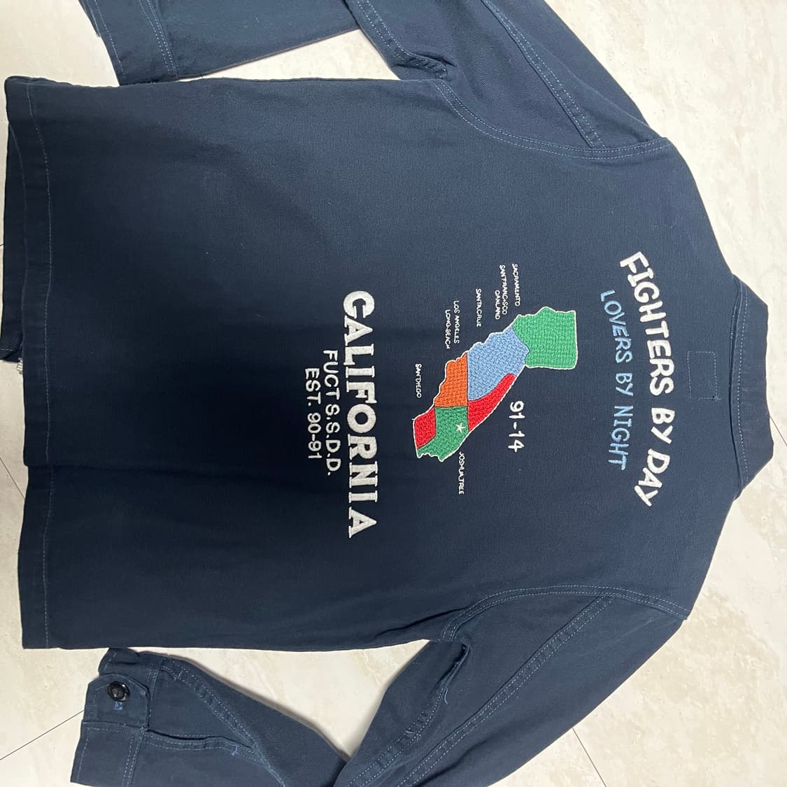 FUCT SSDD 퍽트 베트남 수베니어 자수 캔버스 자켓 XL사이즈 상품이미지4