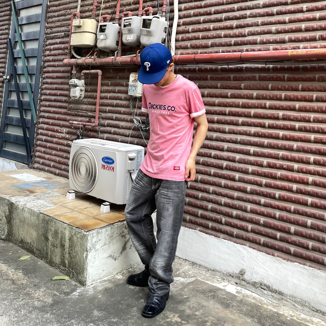 빈티지 별 자수 워싱 데님팬츠 상품이미지1