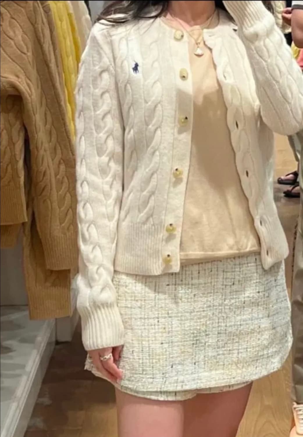 🔥[무료배송/정품]🔥 폴로 여성 꽈배기 울 캐시미어 가디건 3 col 상품이미지7