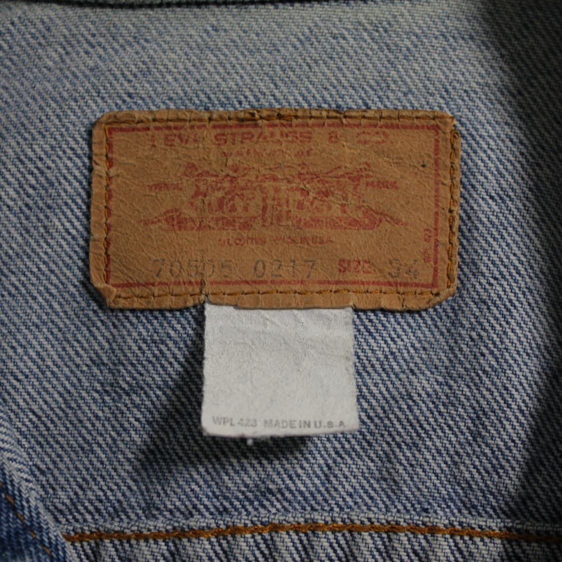 70's Levi’s 리바이스 USA 데님 트러커 자켓 L031 상품이미지5