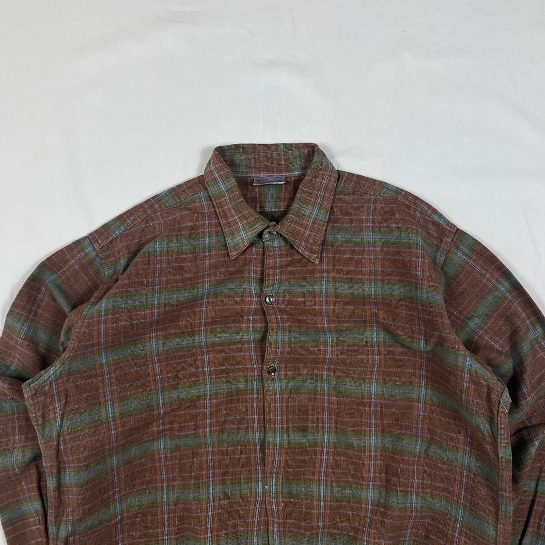 50‘s-60’s 프렌치 그랜드파 롱 체크셔츠 남방 상품이미지2