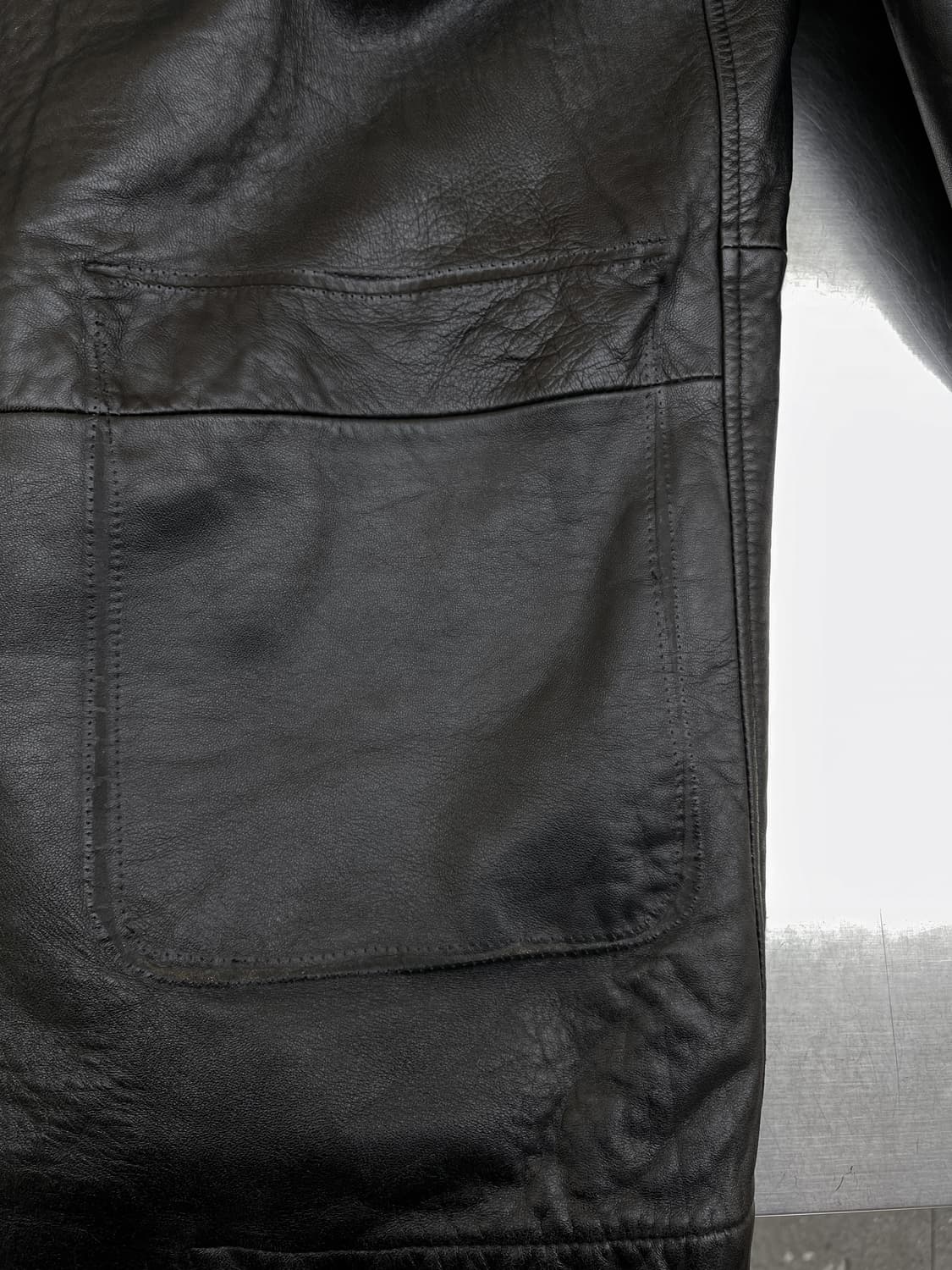 이세이미야케 스포츠 90s I.S 램 레더 코트 상품이미지6