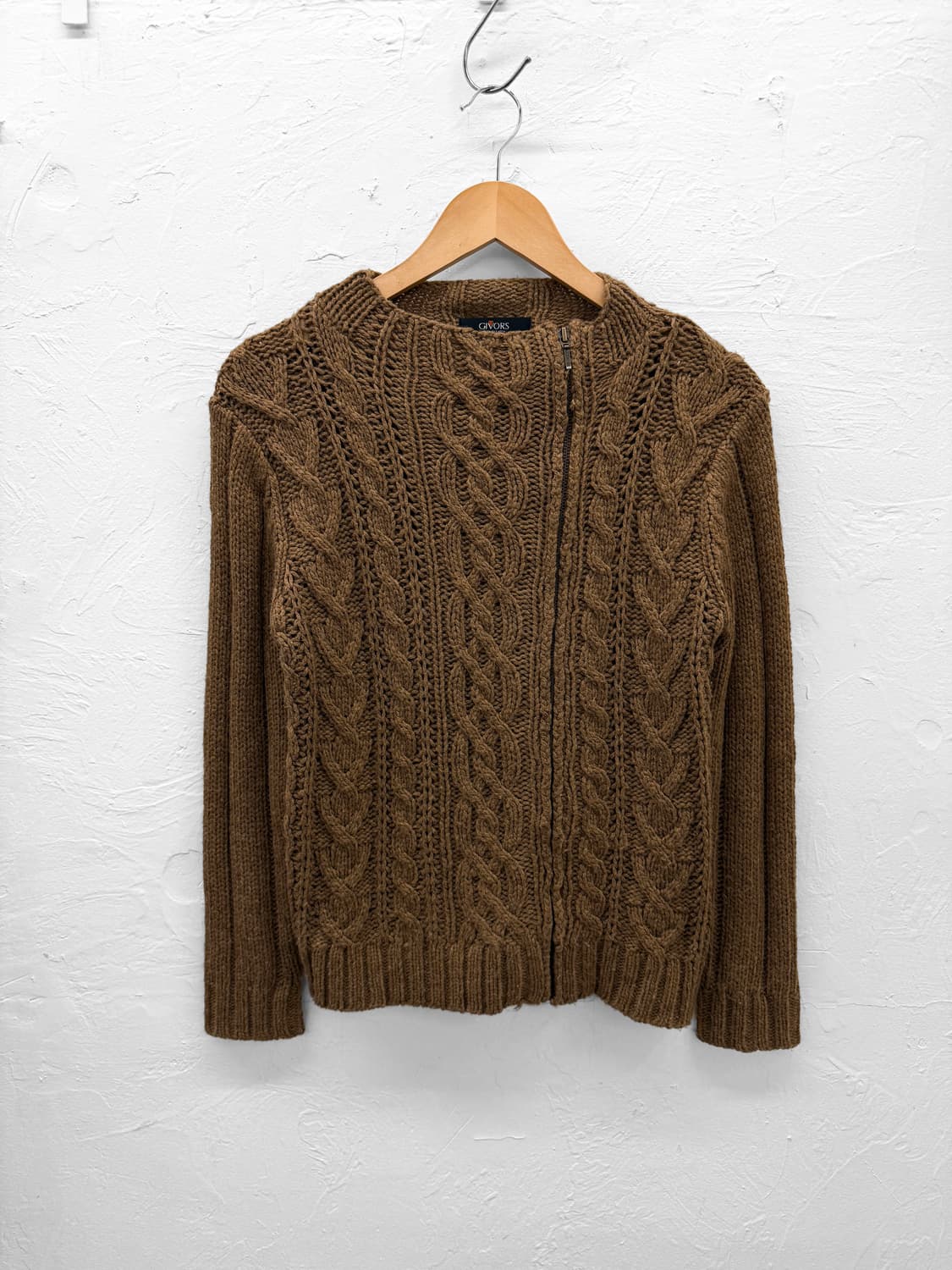 givors 케이블 니트집업 상품이미지1