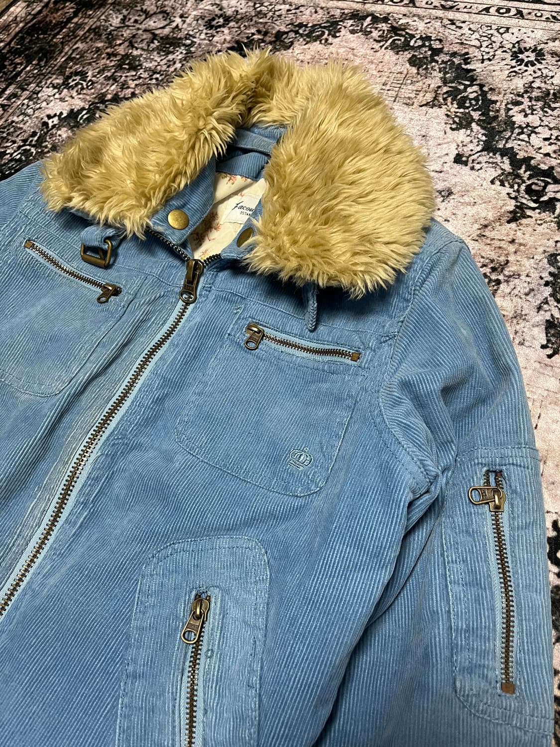 왕관 퍼 트리밍 코듀로이 자켓 상품이미지8