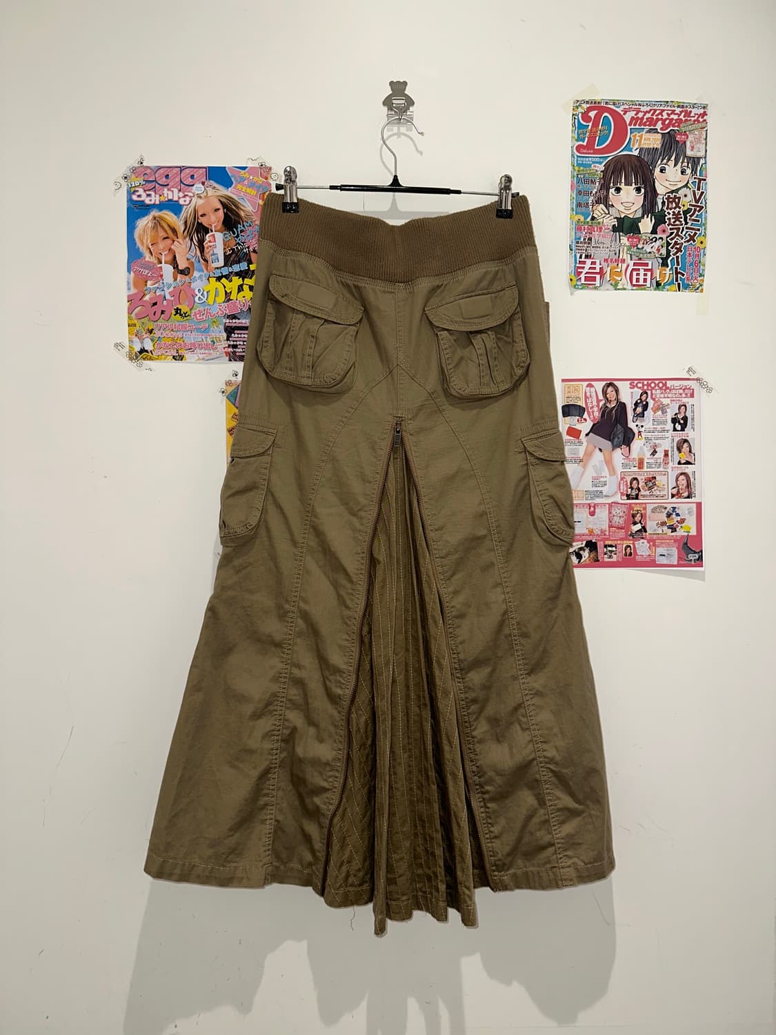 G.O.A khaki long skirt 상품이미지6