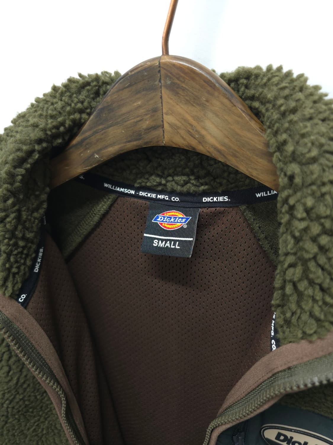 Dickies(디키즈) 롱 후리스 자켓 S 올리브 상품이미지7