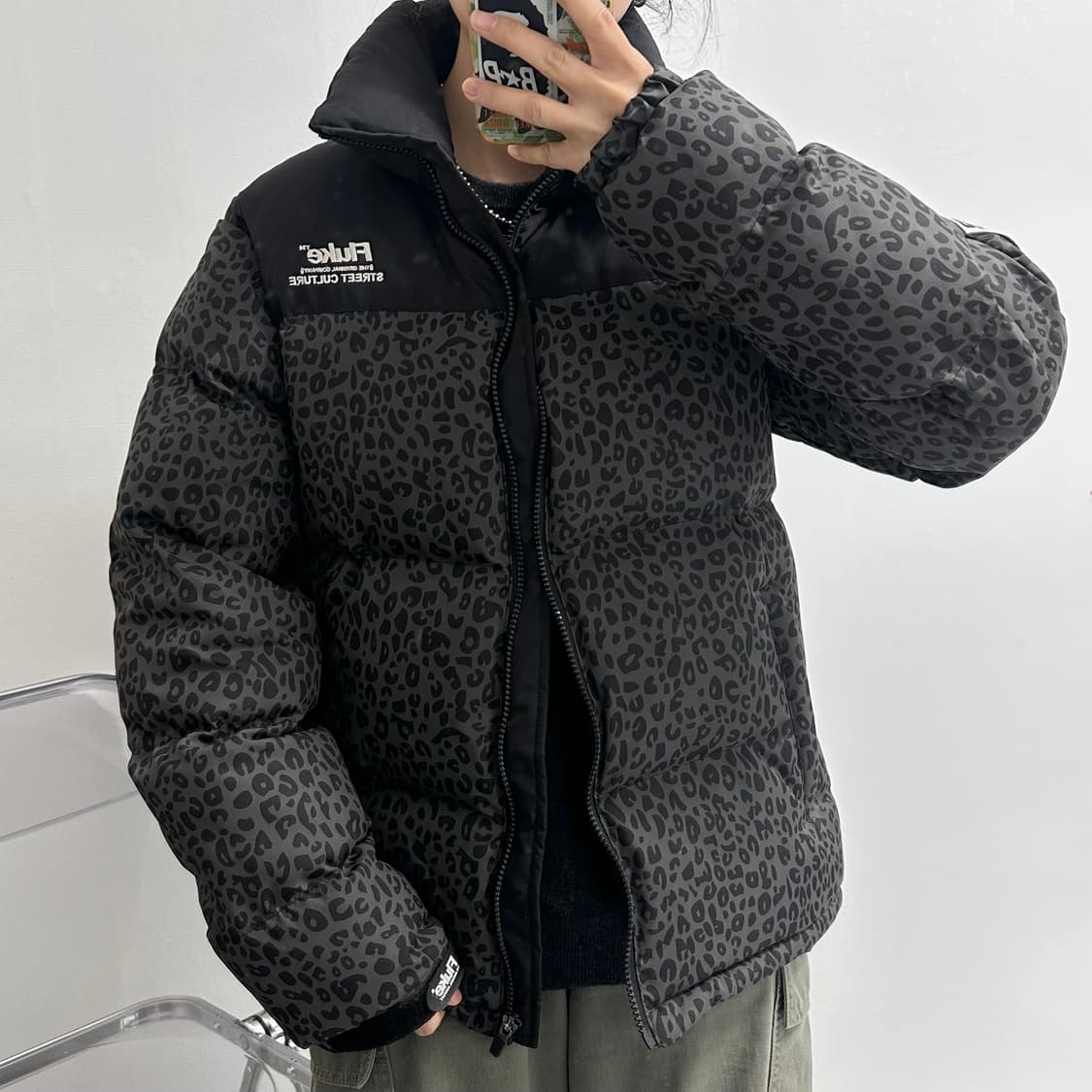 플루크 레오파드 패딩 상품이미지3