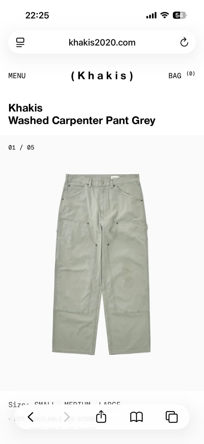 카키스 워시드 카펜터 팬츠 그레이 L 상품이미지7