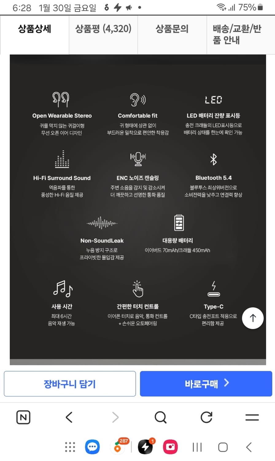 블라우풍트 이어폰 상품이미지5