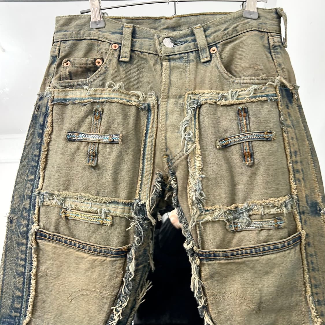 리바이스 501 커스텀 패치워크 데님 팬츠 상품이미지3