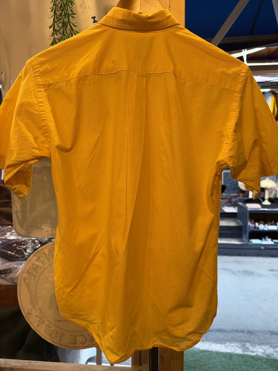 폴로 랄프로렌 네이비포니 옐로우 체크 반팔셔츠 상품이미지4