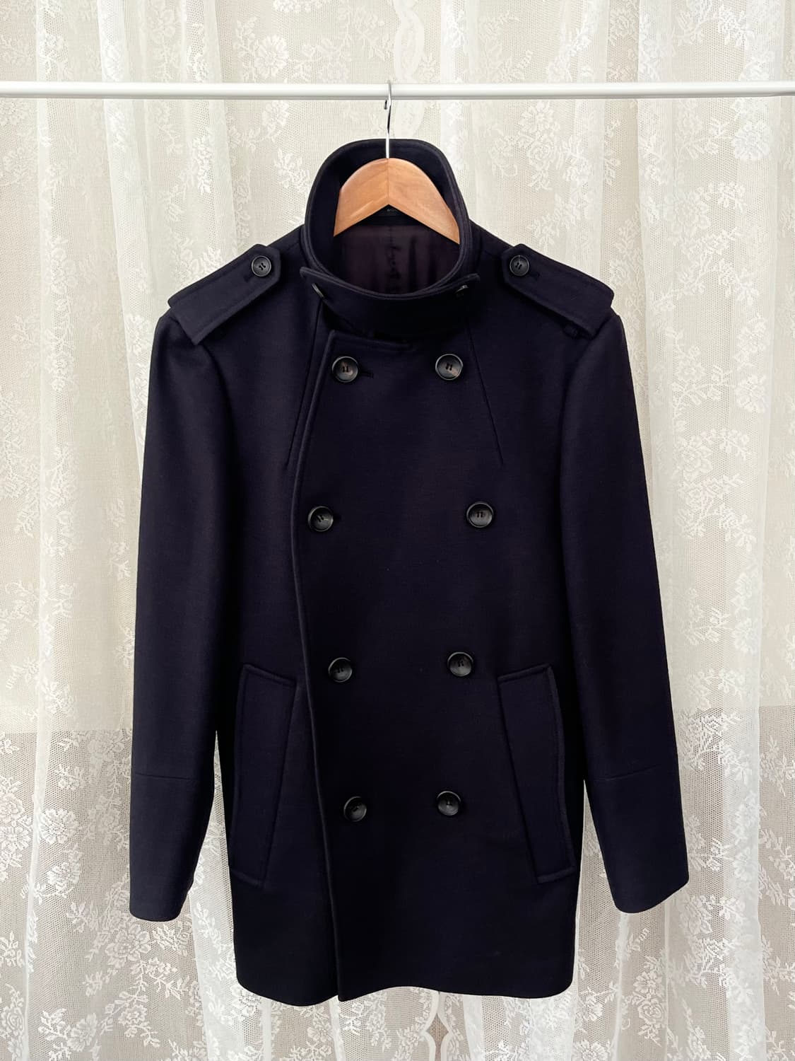 95) 쏠리드옴므 우영미 피 코트 네이비 상품이미지3