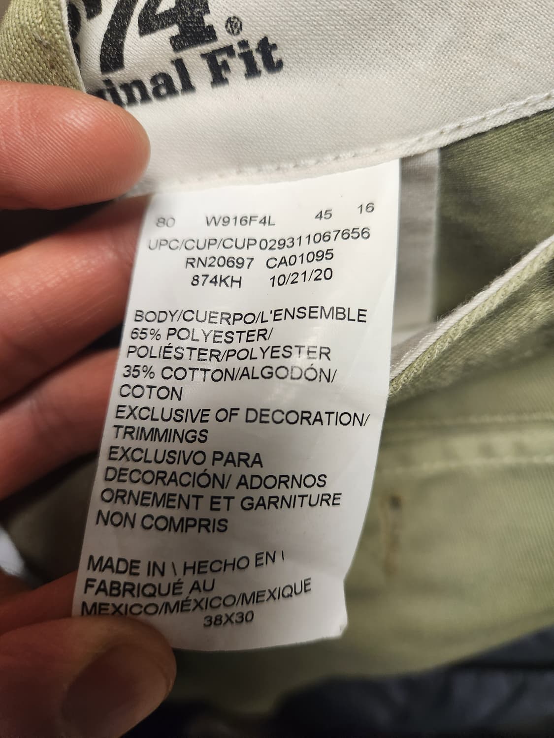 디키즈 874 오리지날 핏 치노팬츠 38x30 상품이미지3